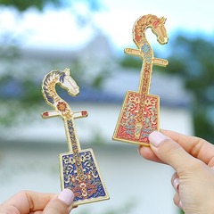 内蒙古马头琴旅游金属冰箱贴城市内蒙古草原文创品浮雕立体纪念品