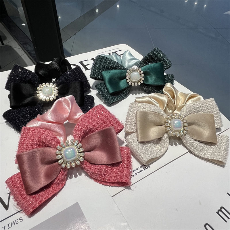 蝴蝶結髮繩法式氣質學生小香風精緻發圈頭繩子女孩扎頭髮馬尾頭飾