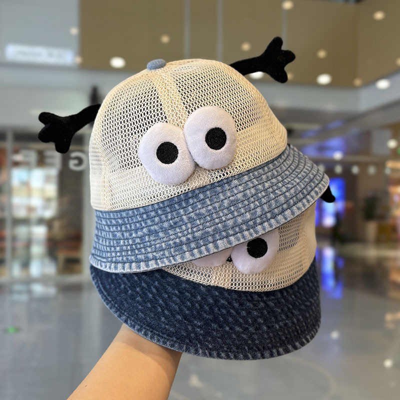 Sombrero de briquetas pequeñas para niños, malla de verano, protector solar, sombrero para el sol, sombrilla para bebés al aire libre, sombrero de pescador, sombrero de lavabo para niños y niñas