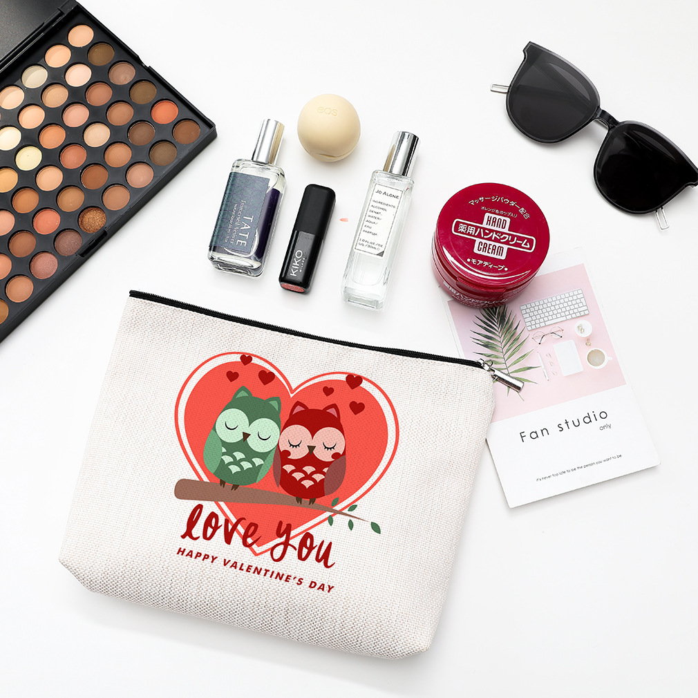 Bolsa de cosméticos simple europea y americana impermeable de algodón y lino bolsa de cremallera bolsa de almacenamiento de joyas cosméticas bolsa de almacenamiento de artículos de tocador bolsa