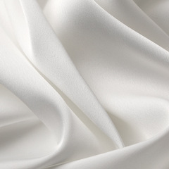 新品75D半光仿醋酸絲雙面緞紋 加厚垂感加捻緯彈力女裝滌綸布面料