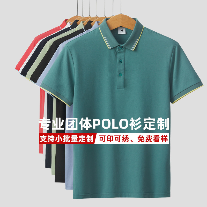 Polo Shirt Custom Work Clothes Embroidered Logo Men's Cultural Shirt Corporate Group Clothes Work Clothes Short-Sleeved Lapel T-Shirt