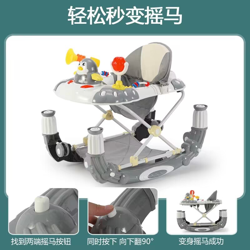 Baby Walker anti-o-pierna multi-funcional anti-caída anti-vuelco ayuda carro variable mecedora caballo al por mayor