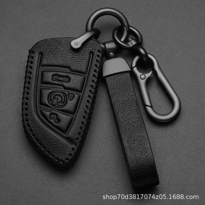 Static Rod/Key Bag, 5 series 3 series x5x6x1z4x3 - bmw-d-blade-3-key-black-high-grade-leather