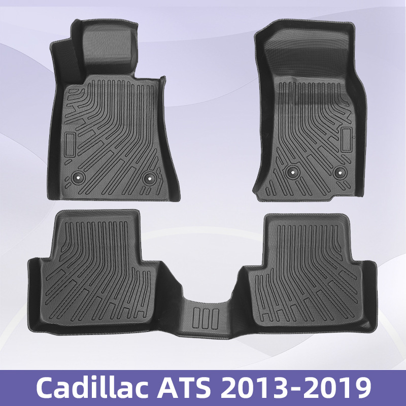 Para Cadillac ATS 2013 - 2019 TPE Foot Pads 3D All Weather Material Backpack Pad