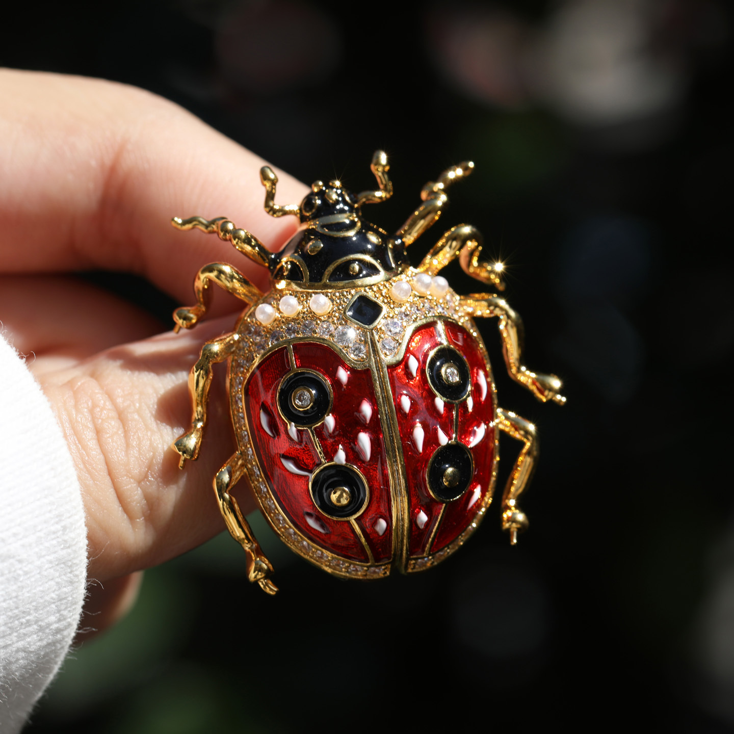 Xi Liang Feizi Original Design Cute Enamel Ladybug Brooch Personalized Fashion Clothing Accessories Insect Corsage