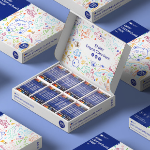 Enmi English children's crayons large box 40 packs of crayons dirty hands safe non-toxic washable student crayons