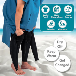 Swimming Quick-drying Bathrobe Absorbent Bath Towel Wearable Cloak Changing Clothes Sunscreen Warm Portable Beach Towel for Seaside