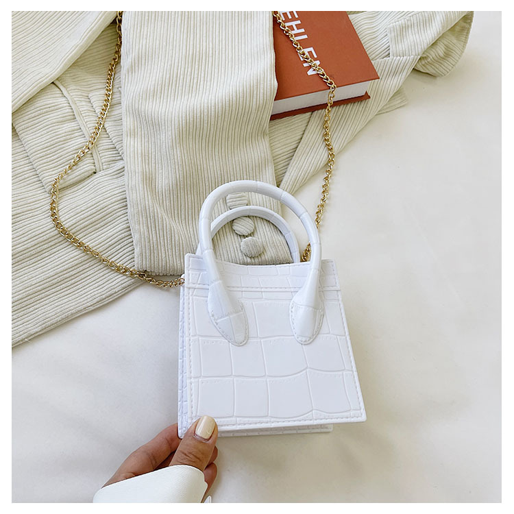 2025 Cross-border new popular smiling face bag, small square bag, fashionable and versatile chain hand bag, shoulder and crossbody jelly women's bag undefined