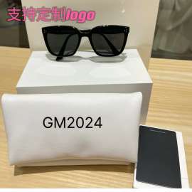 GM墨镜盒2024新款GM太阳镜近视眼镜镜框皮质便携太阳镜盒gm镜盒
