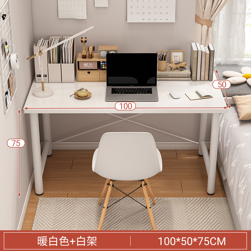 Escritorio simple casa Mesa chica dormitorio simple ins computadora escritorio pequeño apartamento mesa de estudio MESA de maquillaje blanco