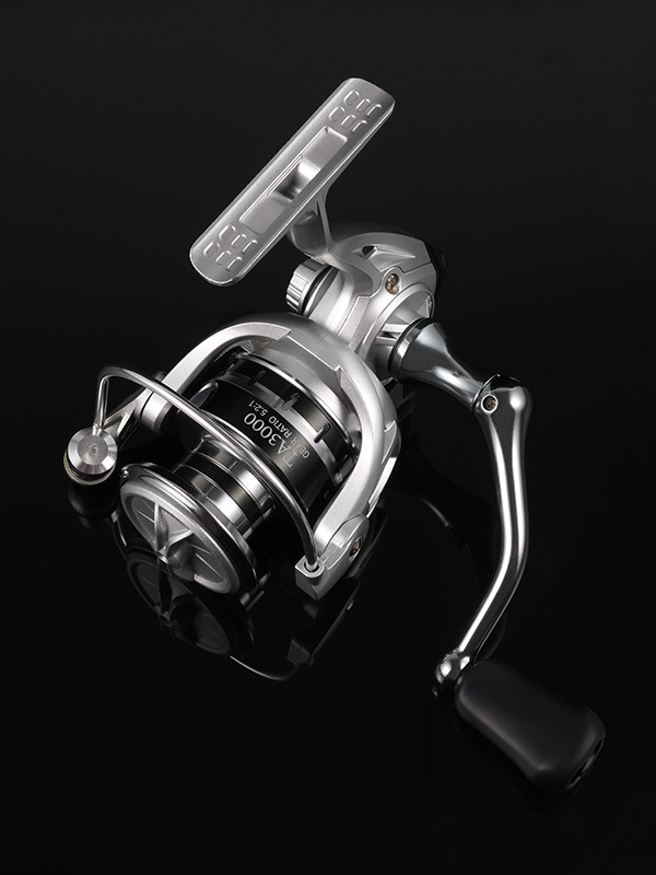 Carrete de pesca giratorio con manivela totalmente metálica, carrete de pesca con cabezal metálico, carrete para línea de pesca, carrete para señuelos, carrete para caña de mar, carrete de pesca para pesca en mar y pesca en roca, transfronterizo.