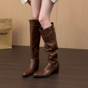 �߸���ɫ�����¶Ѷ�ѥ�LͲѥŮѥ��2025�ﶬ���@�ݼ��^�Tʿѥ�Lѥ