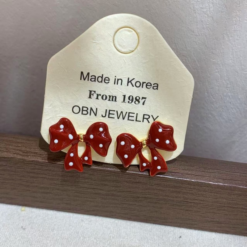 银针时尚高端耳钉蝴蝶结气质精致耳环女简约个性百搭小众耳钉|undefined