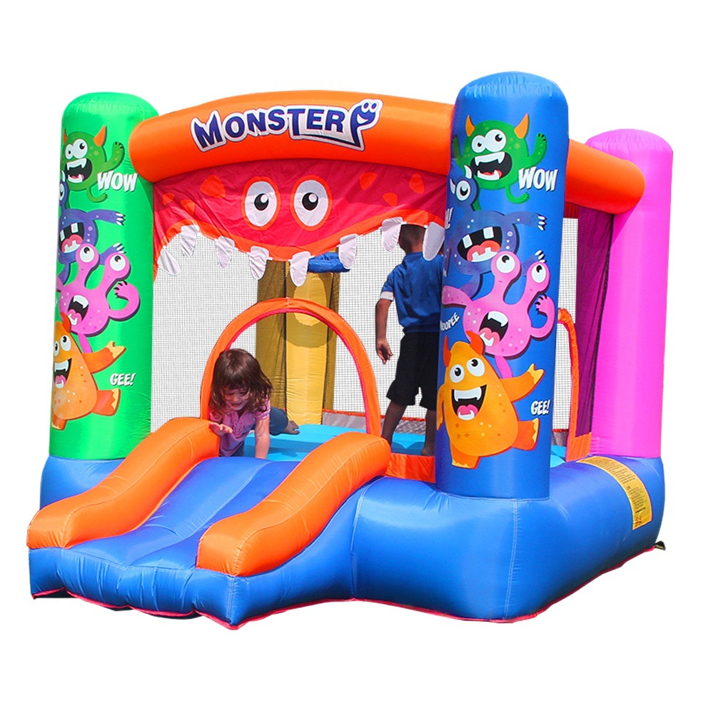 Trampolín inflable del monstruo pequeño trampolín del hogar de los niños diapositiva inflable de la combinación del trampolín de los niños interiores y al aire libre