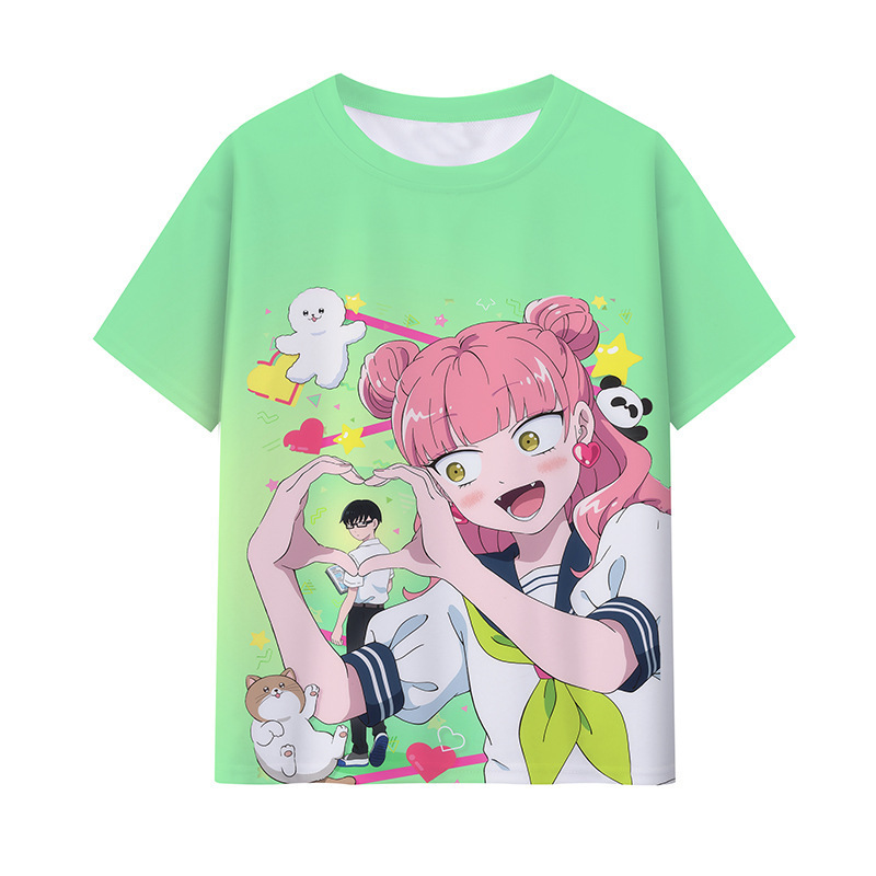 On the contrary, you and I are short-sleeved anime-themed T-shirts with 3D digital printing, foreign trade tops, cross-border supply