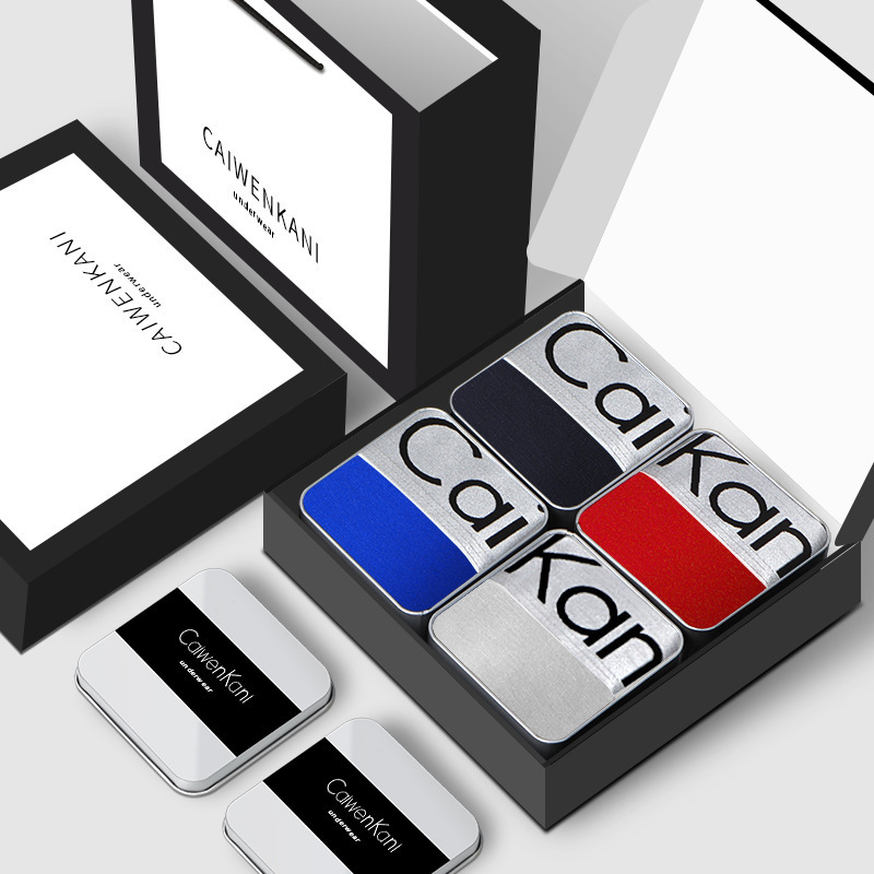 genuine goods Men's Underwear Men's Boxer Antimicrobial Pure Cotton Modal Benmingnian Four Corner Sports Shorts Head