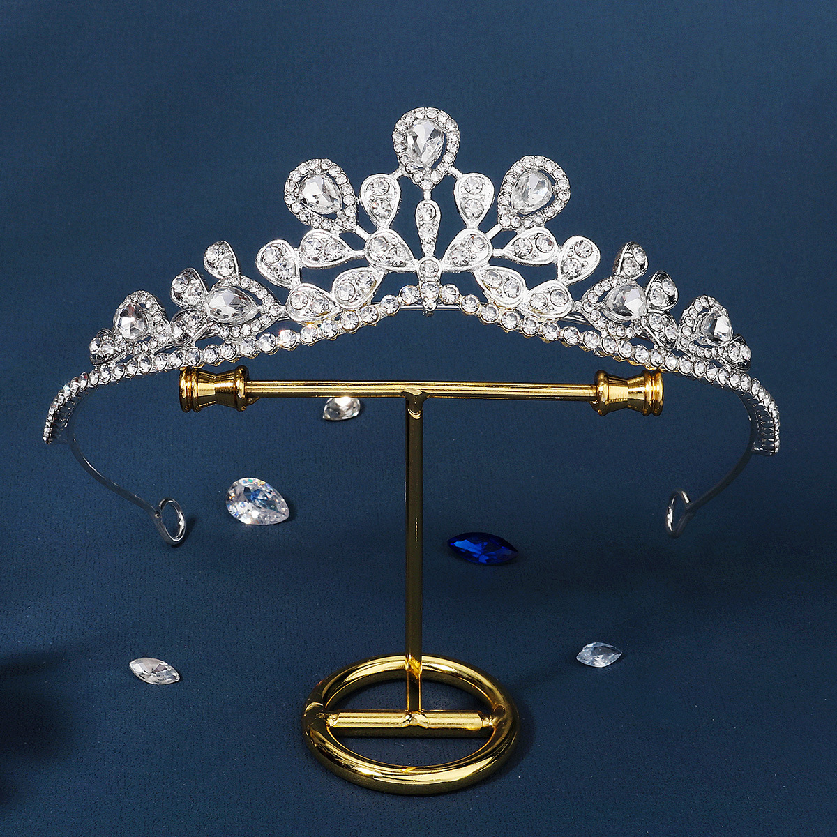 Simple Style Crown Alloy Inlay Rhinestones 1 Piece