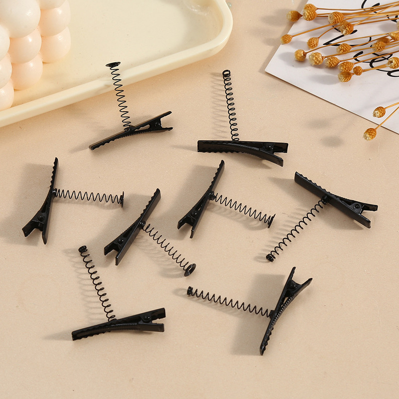 DIY hair clip accessories black metal spring clip simple versatile children's duck bill clip headdress hair clip accessories wholesale