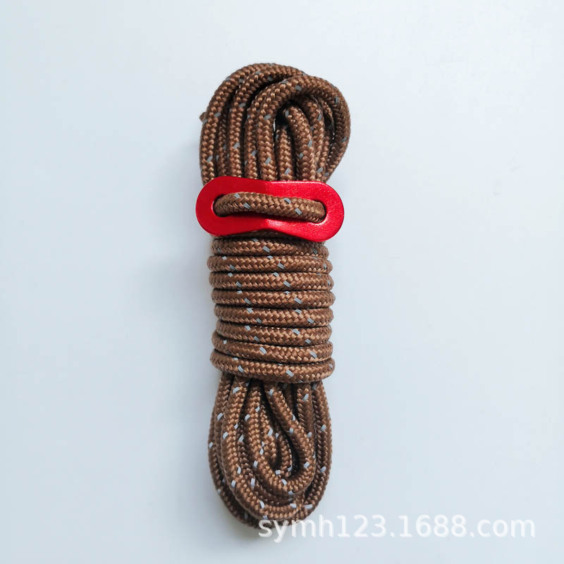Suministro directo transfronterizo de cuerda de camping al aire libre carpa cuerda vinculante dosel cuerda a prueba de viento cuerda reflectante fija en stock fábrica al por mayor