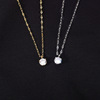 Sophisticated necklace, fashionable sexy chain for key bag , silver 925 sample, light luxury style, 2023 collection