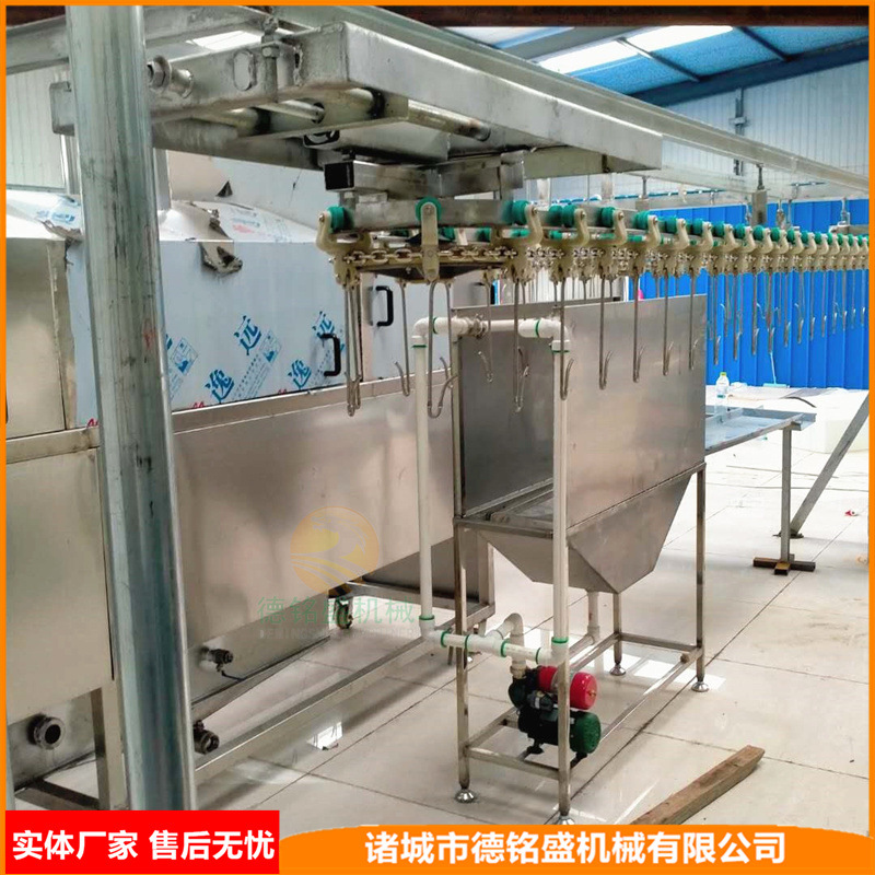 上色好看的扒鸡油炸线 电加热整鸡油炸机 吊挂式扒鸡油炸机