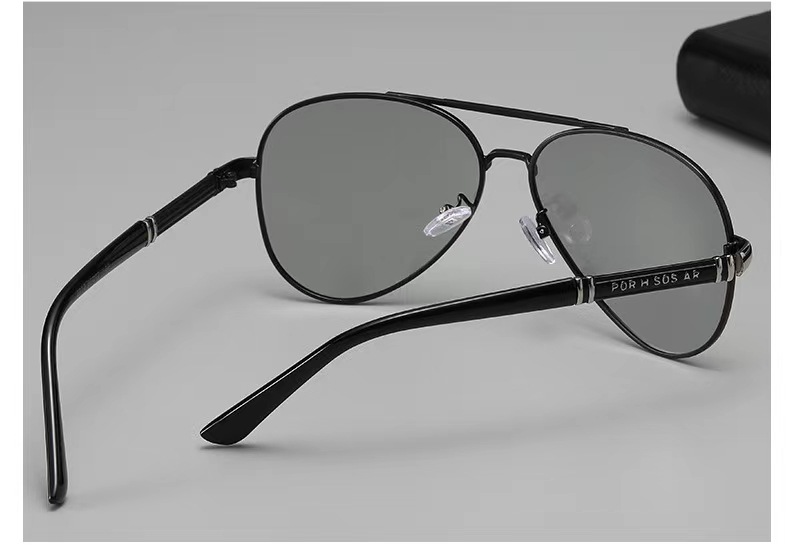 Pilot sunglasses, men's glasses, high-definition color changing 2023 new strong polarized driving sunglasses_voghion.com