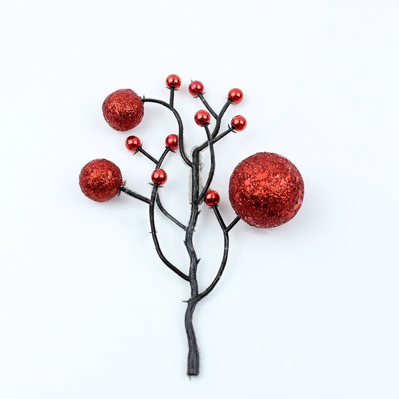 Сделанные вручную рождественские украшения — ягодки и веточки, assorted цвета, лёгкий вес 0,13 кг
