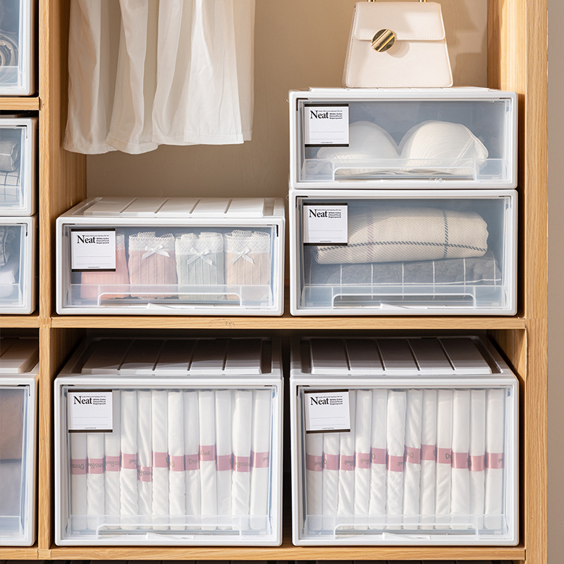 Thickened Transparent Storage Drawer Storage Box Toy Organizer Drawer-Type Storage Box Clothes Plastic Storage Box