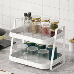 桌面杯子收納置物架水杯收納盒防塵玻璃杯茶杯托盤瀝水杯架子杯架