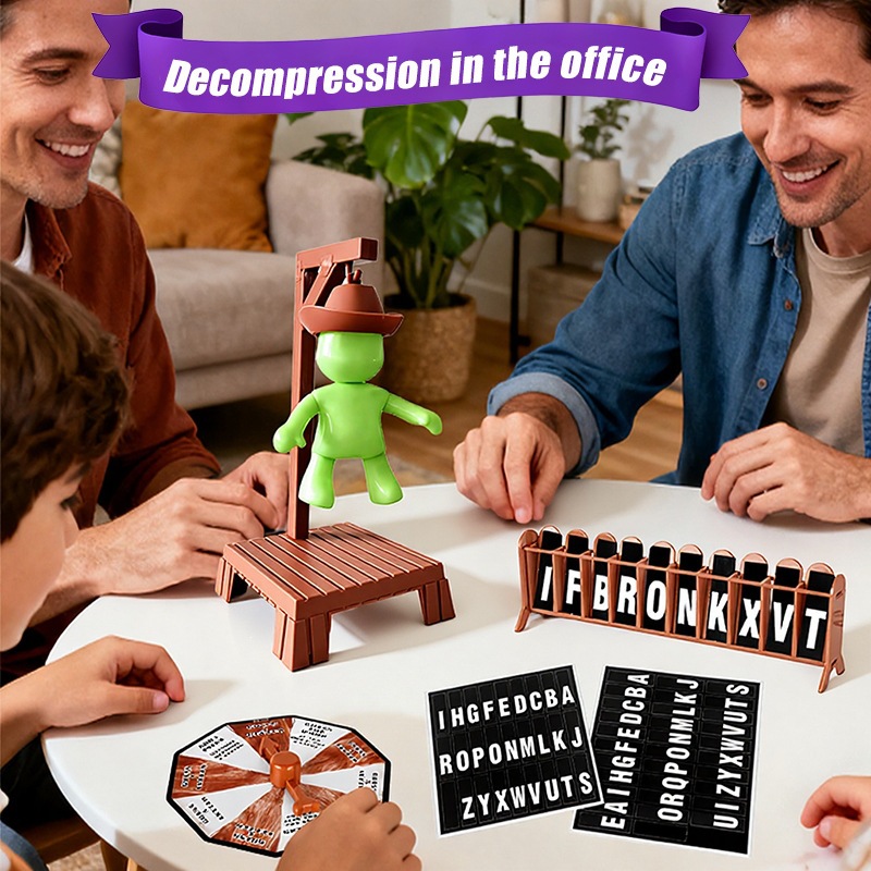 Juegos de mesa de horca magnética transfronteriza juegos de mesa de palabras ingleses juegos de mesa interacción padre-hijo Amazon al por mayor