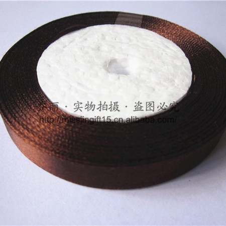 En stock 15MM cinta de poliéster de una sola cara Cinta de regalo Decoración cinta DIY cinta hecha a mano embalaje de la flor image 15