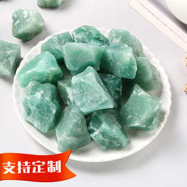 天然绿东陵原石 水晶原石扩香石香薰石造景装饰水晶石摆饰