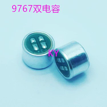 Микрофон 9767, двойной конденсатор, высокая чувствительность, сопротивление, шумоподавление, защита от помех, микрофон для здания, домофон, медицинский микрофон