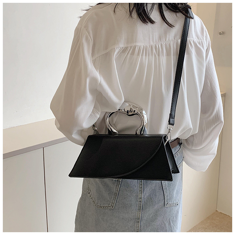 Piccola borsa a mano quadrata da donna tracolla versatile elegante_voghion.com