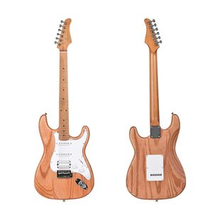 Factory Direct Wholesale Electric Guitar in Nude Wood Color, Single or Double, Beginner Entry-Level Electric Guitar