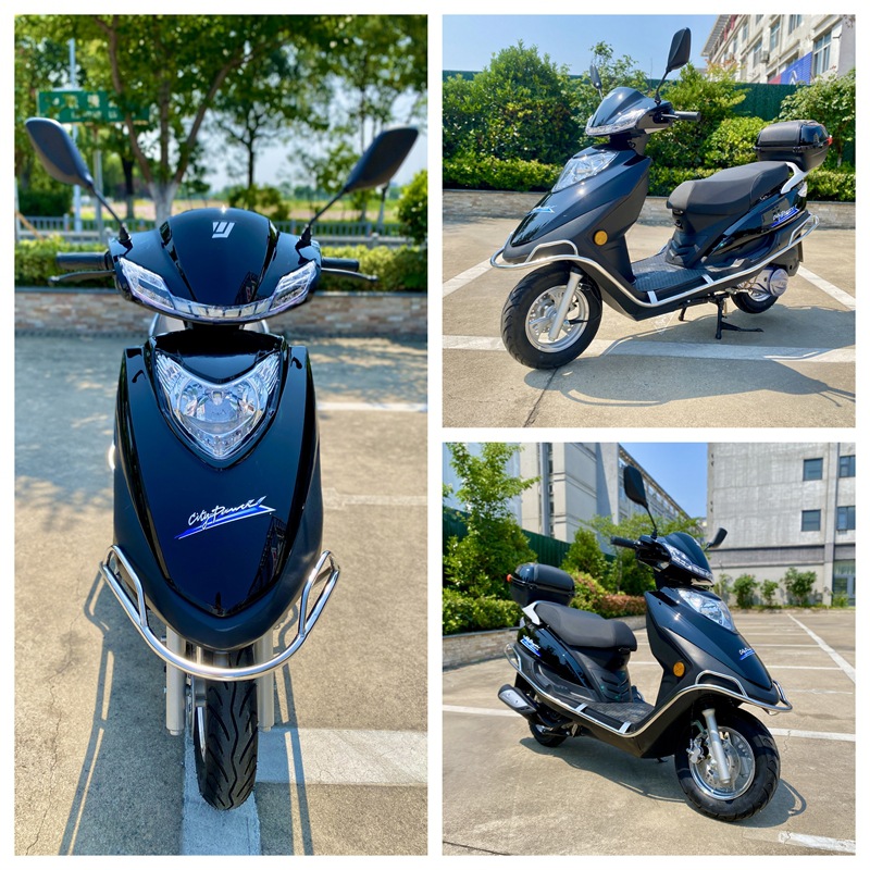 Nuevo taladro de lluvia 125 pedal motocicleta de gasolina eléctrica de dos ruedas de ahorro de combustible coche asistido de combustible coche completo puede ser licenciado