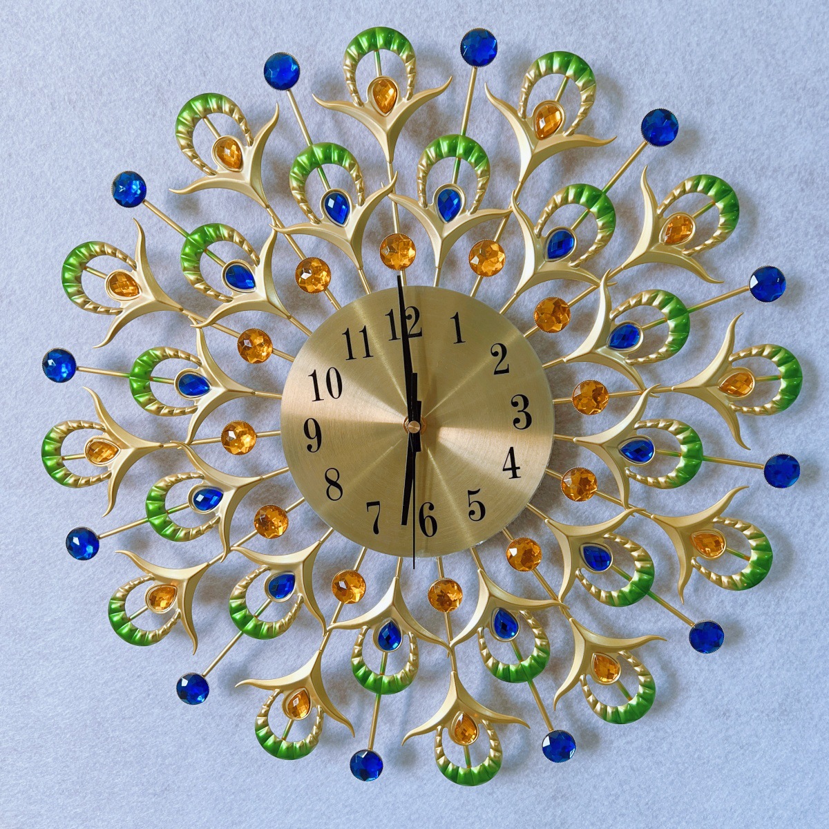 Amazon Hot Selling Hot Product Watch Simple Peacock Creative Living Room Wall Clock Home Decorative Clock Wall Hanging