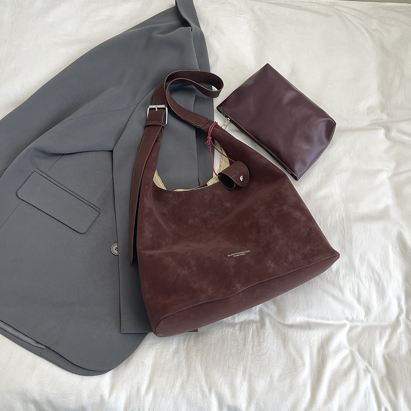 Moda retro axila de seda bolso de hombro para mujeres nuevo estilo simple de viaje de gran capacidad bolsa de mano bolsa de mano universal