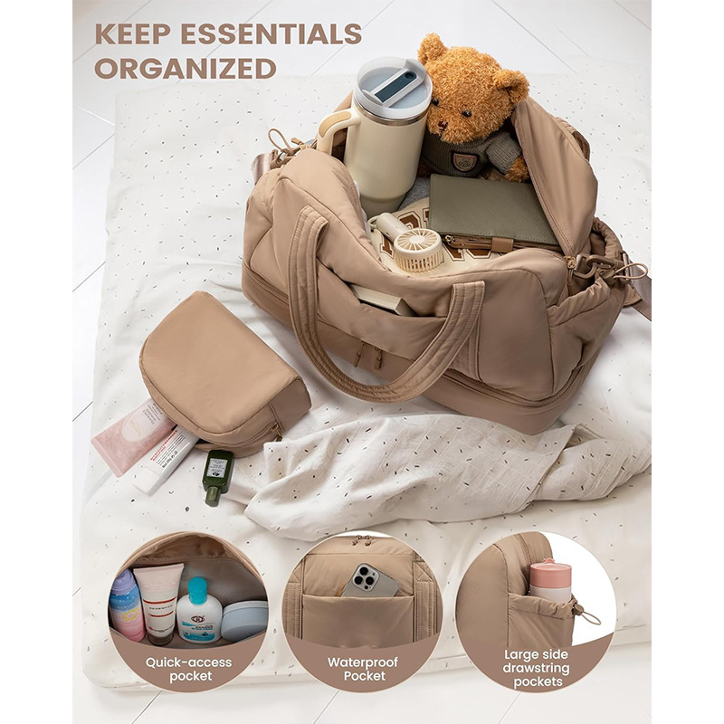 Amazon nueva bolsa de fitness de fin de semana para mujeres con zapato compartimiento bolsa de viaje con bolsa mojada bolsa de viaje bolsa de mano