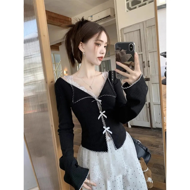 블랙 가디건 [꽃이 피고 품질이 좋은 선택]