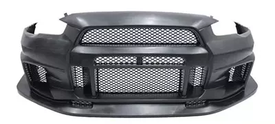 Suitable for 09-13 Mitsubishi Lancer Varis3, including the front bumper, rear bumper, and body kit for modification (Big Surrounded) - varis3-front-bumper-unpainted