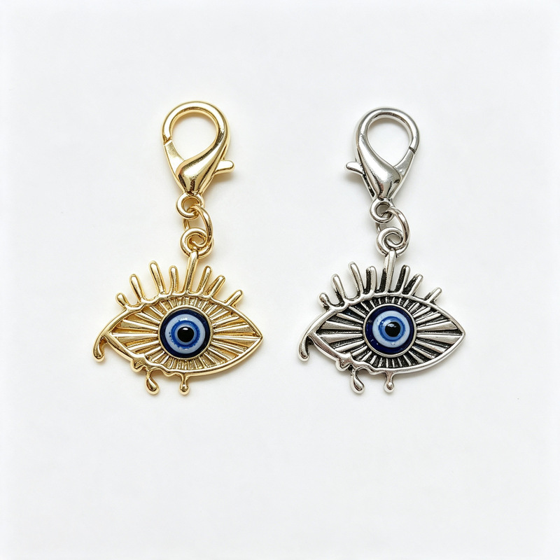 Cross-border PROTECTION GOOD LUCK English Good Luck Card Golden Evil Eye Keychain Pendant Decoration Cross-border PROTECTION GOOD LUCK English Good Luck Card Golden Evil Eye Keychain Pendant Decoration
