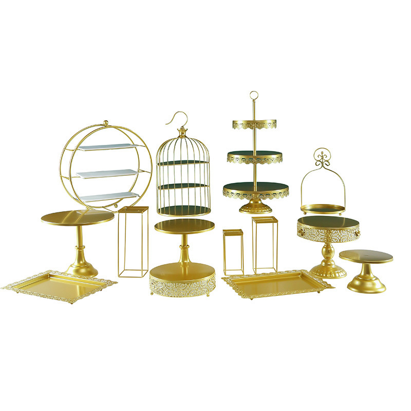 De estilo europeo de la boda decoración de mesa de postre decoración de la tarde té merienda placa bandeja de la torta soporte de exhibición de la Mesa de descanso de té