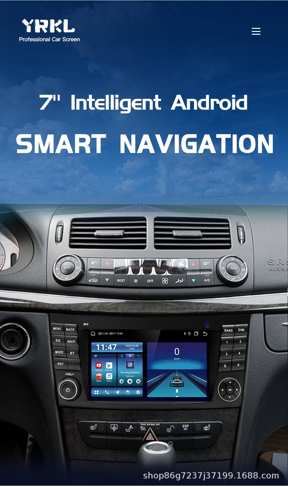 Suitable for Mercedes-Benz W211 7inch Car Multimedia Player Carplay Car Navigation Universal Car Navigation System