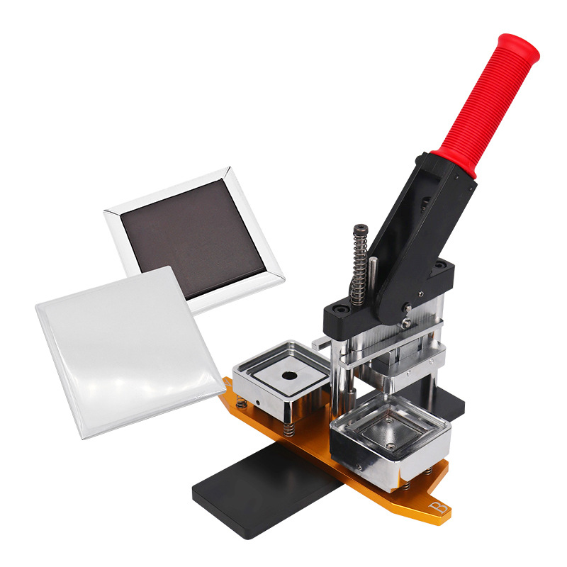 Máquina de Chapas Acrílicas 55mm — Prensa para Imanes y Pines de Refrigerador