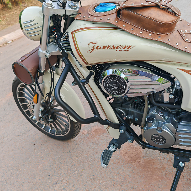 Suitable for Zongshen Yomi YOMI modified bumper guard bar folding rear backrest rear shelf side bag fender accessories