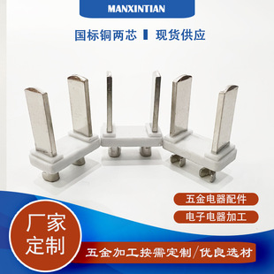 National standard two-plug integrated injection molding bracket inner frame two-core national standard plug accessories two flat plug accessories manufacturers