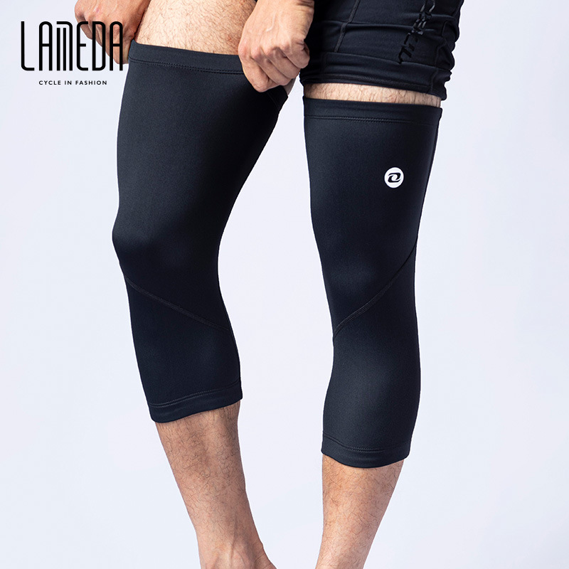 兰帕达秋冬抓绒骑行腿套自行车运动护膝户外骑行保暖护腿套