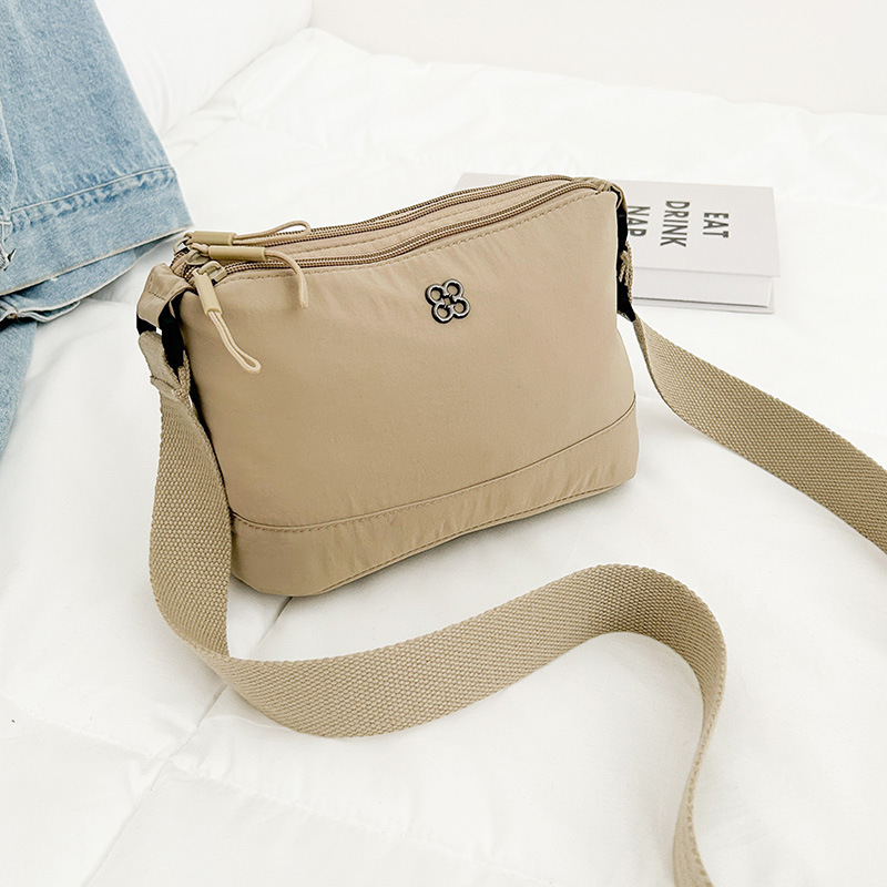Solid Color Simple Bag New Pillow Bag Women's Crossbody Bag Autumn and Winter All-match Canvas Bag Oxford Cloth Casual Shoulder Bag